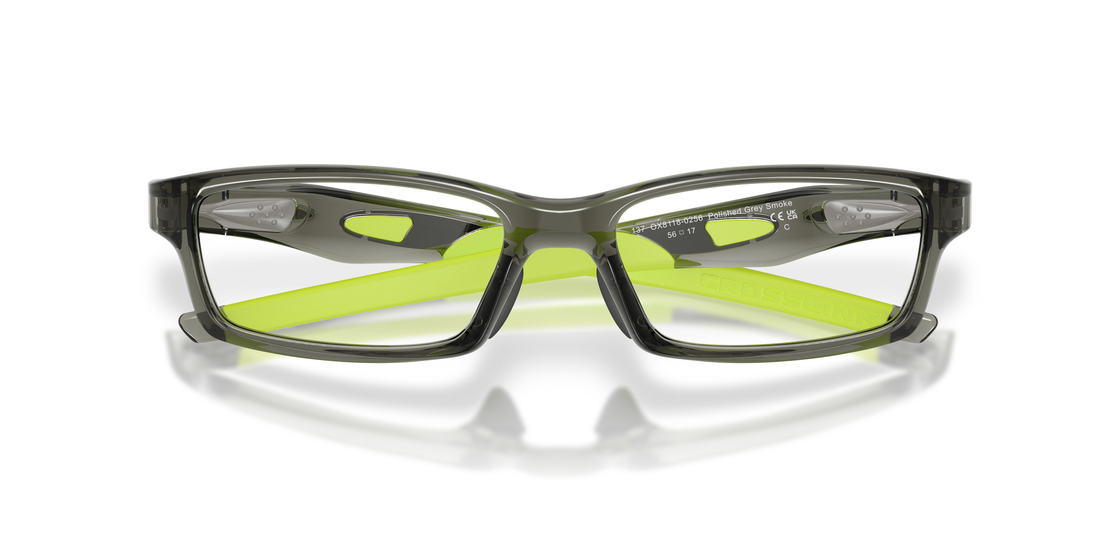 Crosslink® (Low Bridge Fit) Polished Grey Smoke Eyeglasses