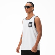 Tractor Label Tank - White