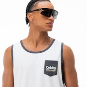 Tractor Label Tank - White