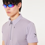 Skull Ideally Hybrid Zip Shirt - Amethyst