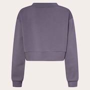 Radiant Peach Fleece Cropped 1 - Gray Dust