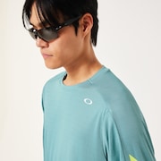 Slant Logo Print L/S Tee 12.0 - Dark Pacific