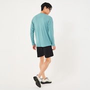 Slant Logo Print L/S Tee 12.0 - Dark Pacific