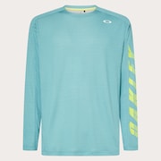 Slant Logo Print L/S Tee 12.0 - Dark Pacific