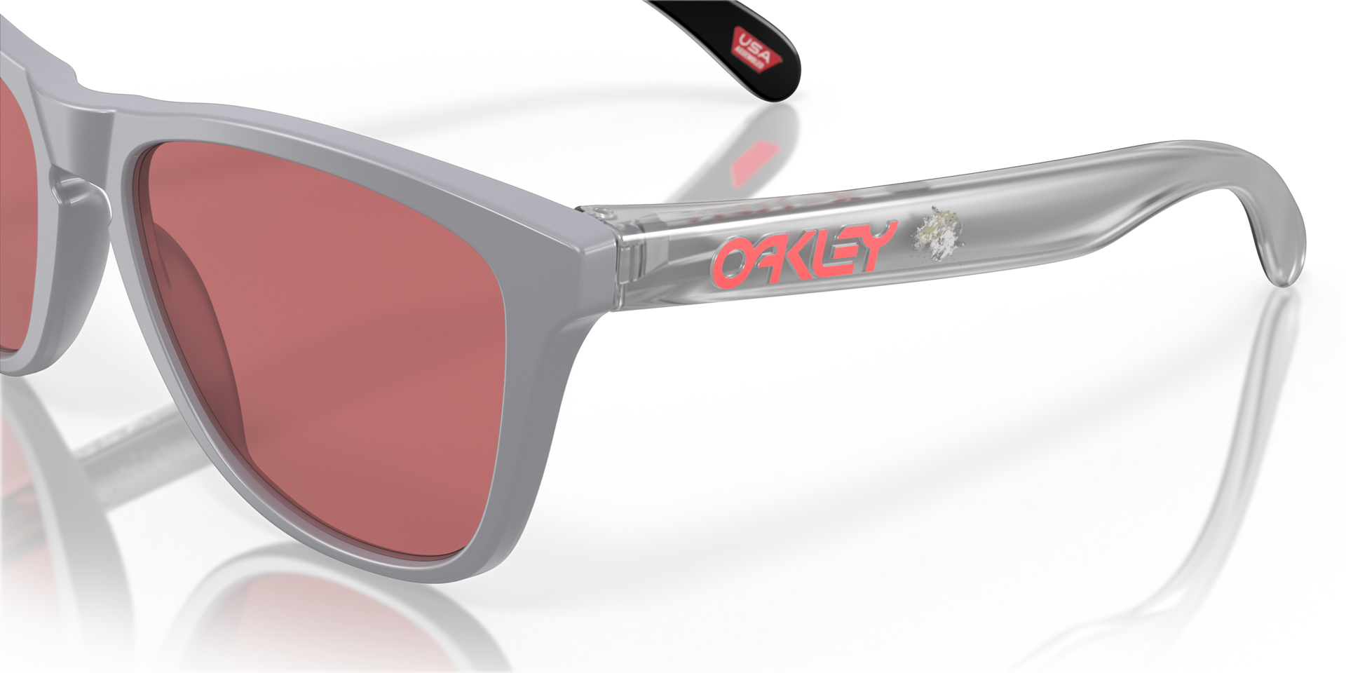 Oakley スポーツサングラス ホワイト/レッド Oakley スポーツ 