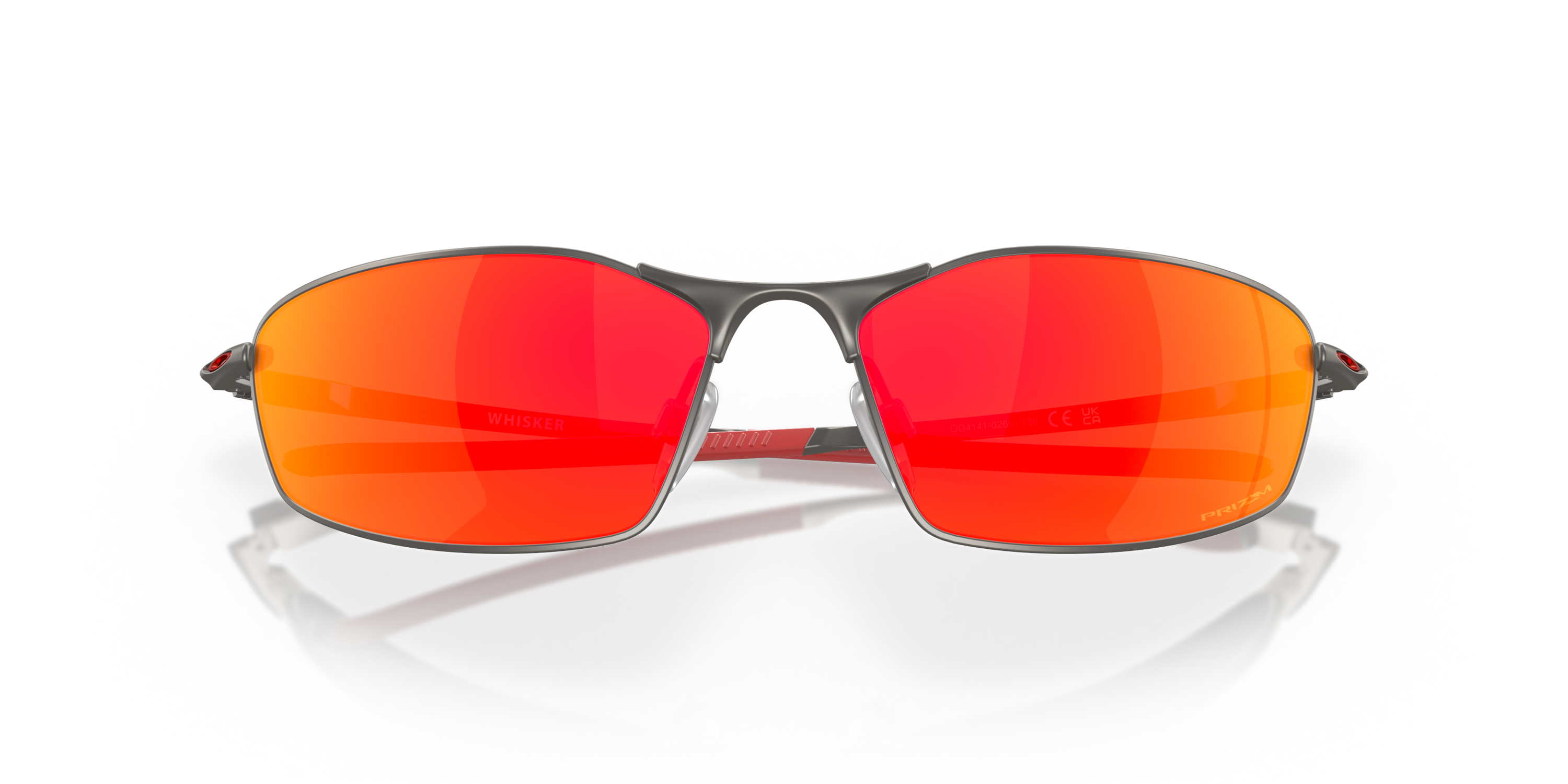 Ruby Lens Oakley Whisker® Sunglasses with Matte Gunmetal Frame and Prizm Ruby ...