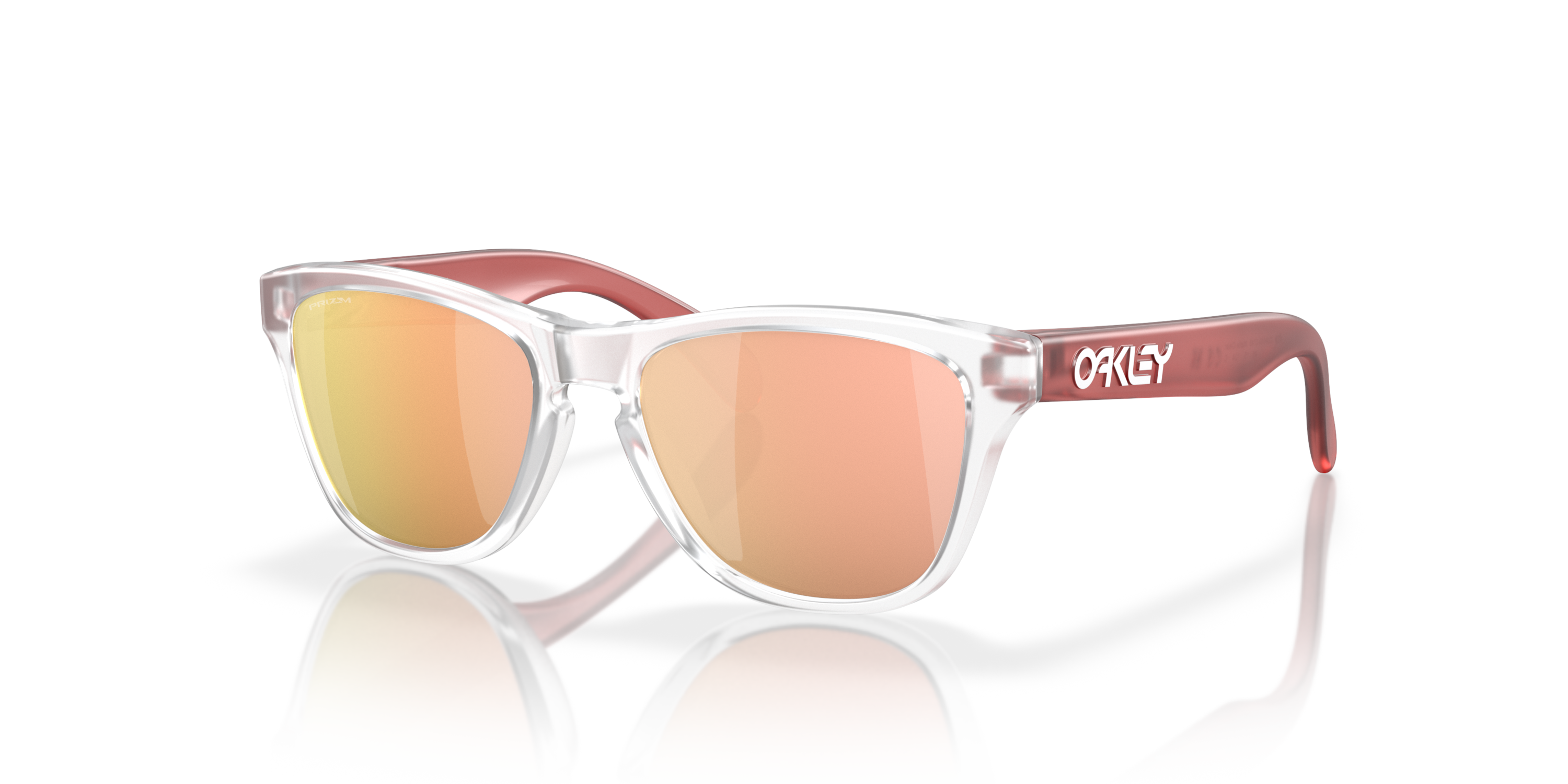 Frogskins™ XXS (Youth Fit) Prizm Rose Gold Lenses, Matte Clear Frame