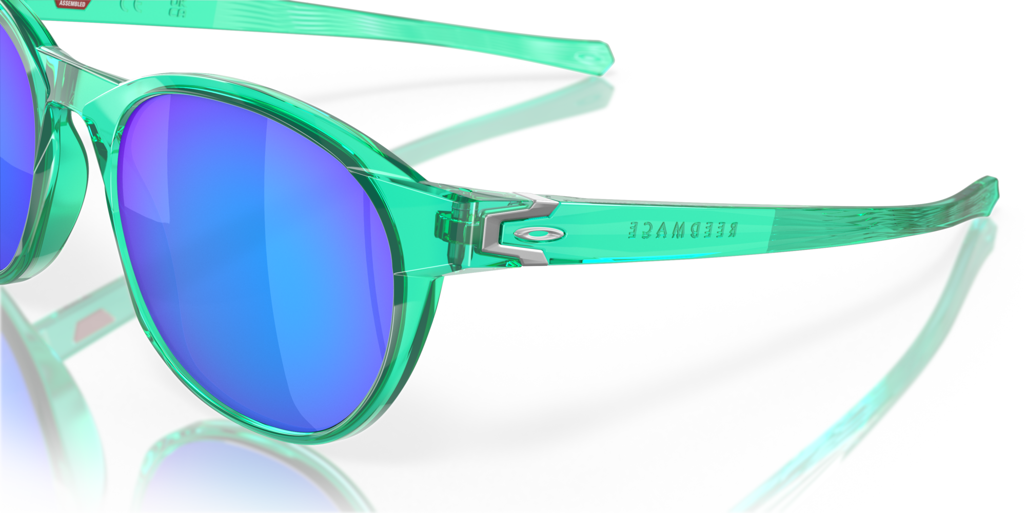 Oakley Reedmace (Low Bridge Fit) Sunglasses with Transparent Celeste ...