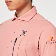 Skull Revolve 3D Pocket Shirt - Coral Marle