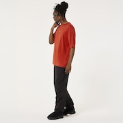 Stacked Metal Tee - Flame Red