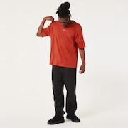 Stacked Metal Tee - Flame Red