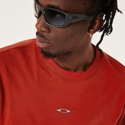 Stacked Metal Tee - Flame Red