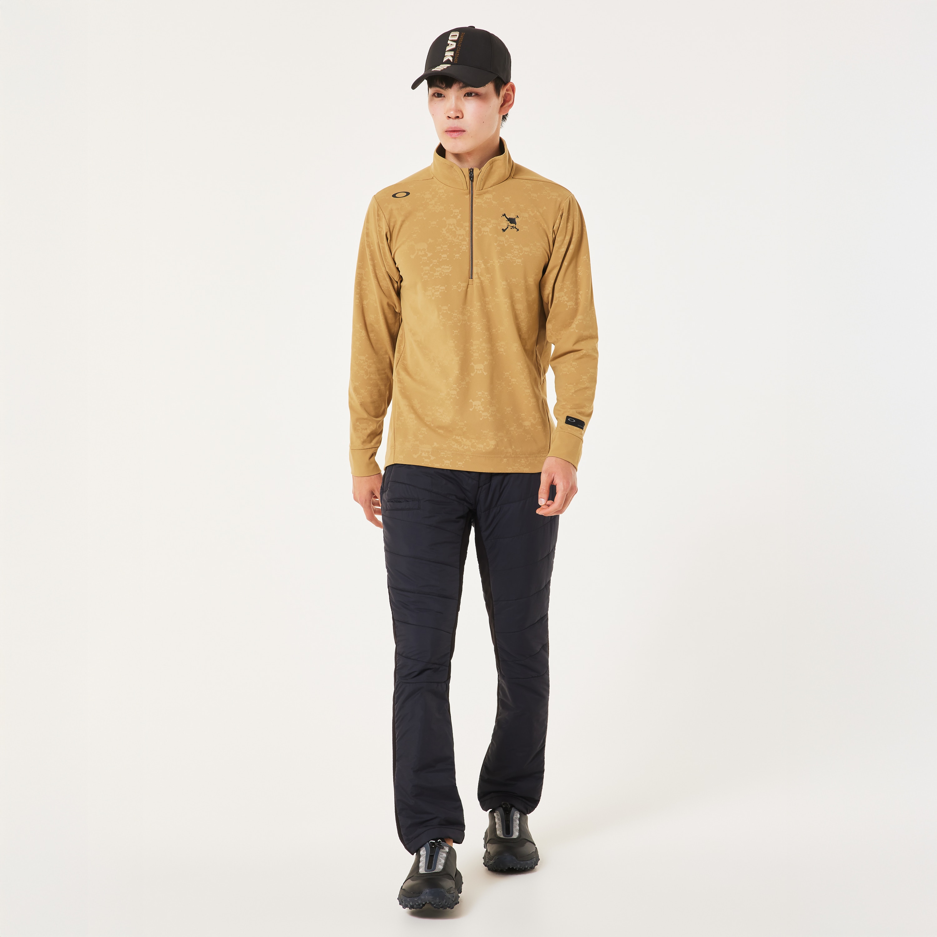 OAKLEY オークリー ゴルフ イタリア製 434241 Half Zip Golf Engineered Knit ハーフジップ ニット セーター 黒 JP:L▲030▼4241brkl