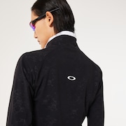 Elevate Embossed LS Mock Shirt - Blackout