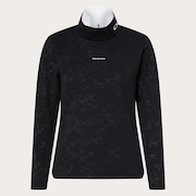 Elevate Embossed LS Mock Shirt - Blackout