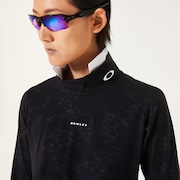 Elevate Embossed LS Mock Shirt - Blackout