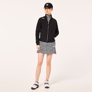 Elevate Aside Pleats Skirt - Black Print