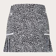 Elevate Aside Pleats Skirt - Black Print