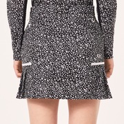 Elevate Aside Pleats Skirt - Black Print
