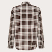 Podium Plaid Ls Flannel - Cocoa Brown/Mist/F Red