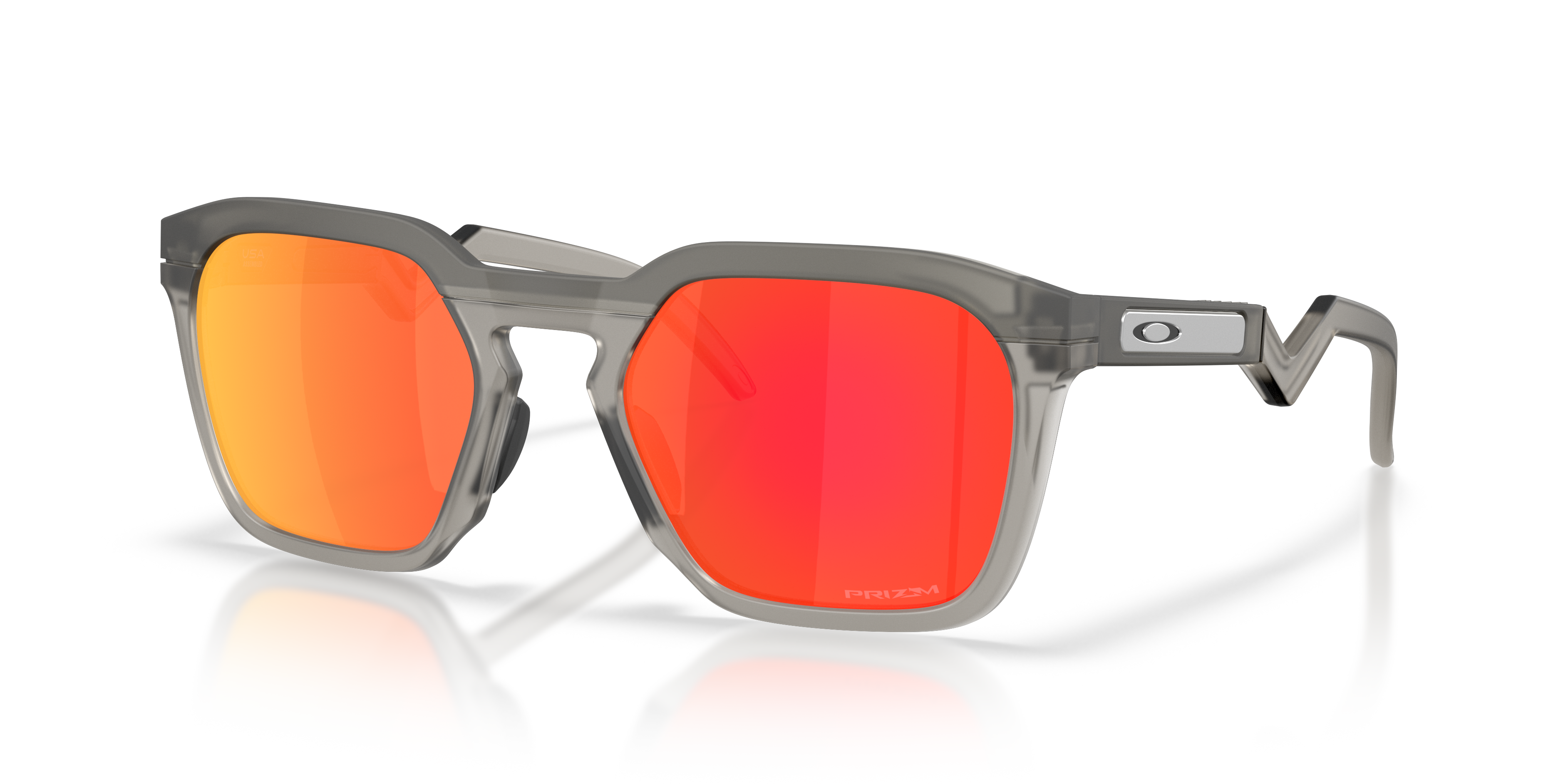 HSTN SQ Prizm Ruby Lenses, Matte Grey Smoke Frame Sunglasses