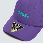 6 Panel Stretch Metallic Hat - Deep Violet