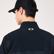 Skull Cool Stretch Hybrid Mock - Pitch Black