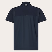 Skull Cool Stretch Hybrid Mock - Pitch Black