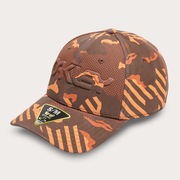 6 Panel Stretch Hat Embossed - Orange Stripe/Grip Camo