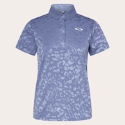 Elevate Spotted Jacquard Polo - Flint Stone