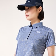 Elevate Spotted Jacquard Polo - Flint Stone