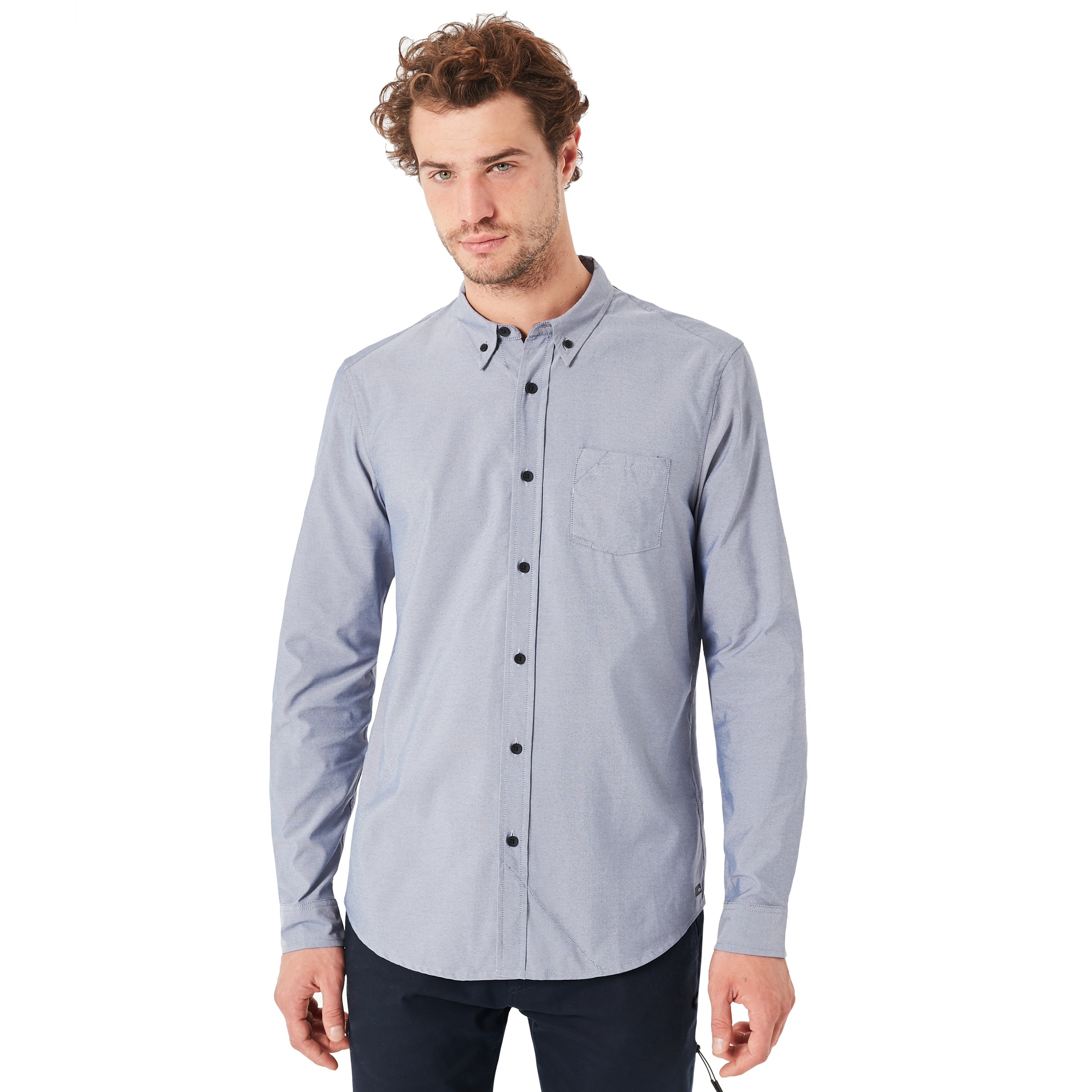 Oakley LS Solid Woven Shirt in Fathom | Oakley® | Official Oakley