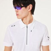 Skull Ideally Hybrid Zip Shirt - White