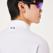 Skull Ideally Hybrid Zip Shirt - White