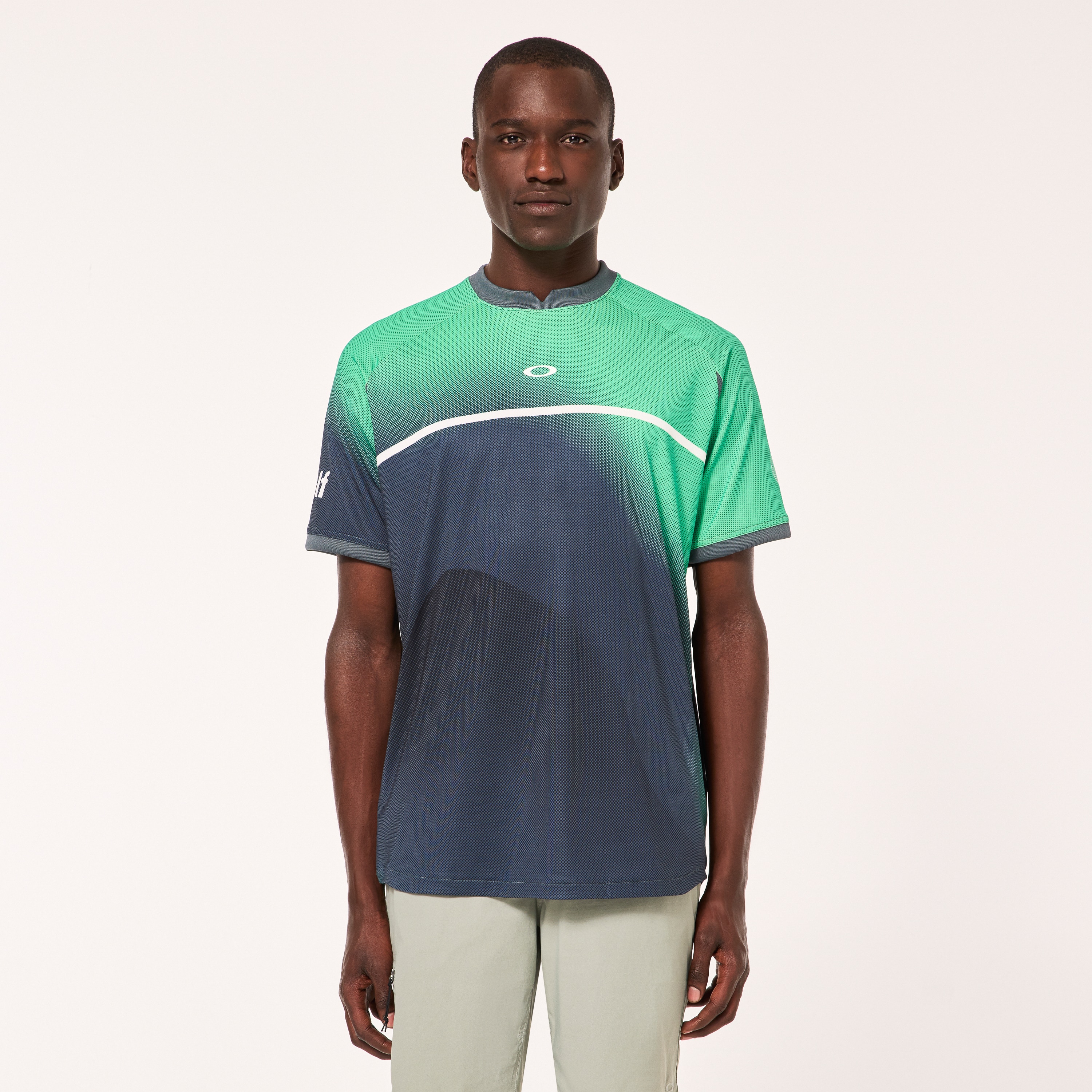 ウエア Oakley - 16&#39;s OAKLEY Geometric Camo Golf LS Polo Standard Issue Fuel Cell Camo Spin Collection Lenses