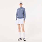 Elevate Thin Line Pleats Skirt - White Print