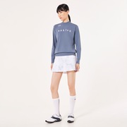 Elevate Thin Line Pleats Skirt - White Print