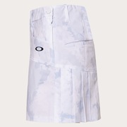Elevate Thin Line Pleats Skirt - White Print