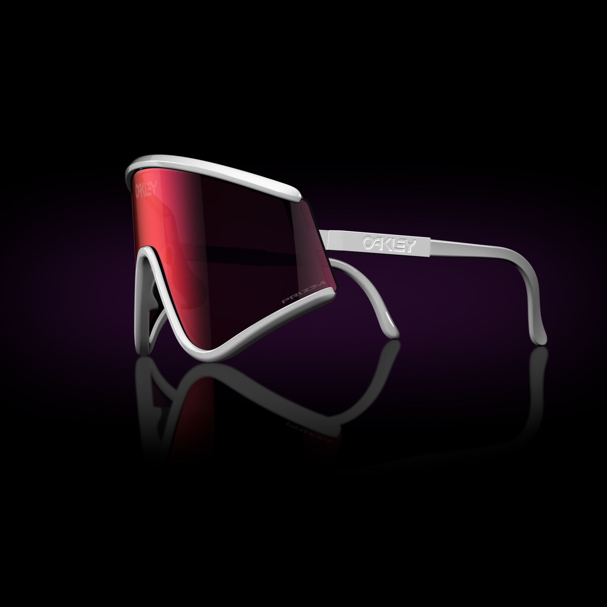 MUZM Eyeshade Prizm Road Lenses, White Frame Sunglasses | Oakley® US