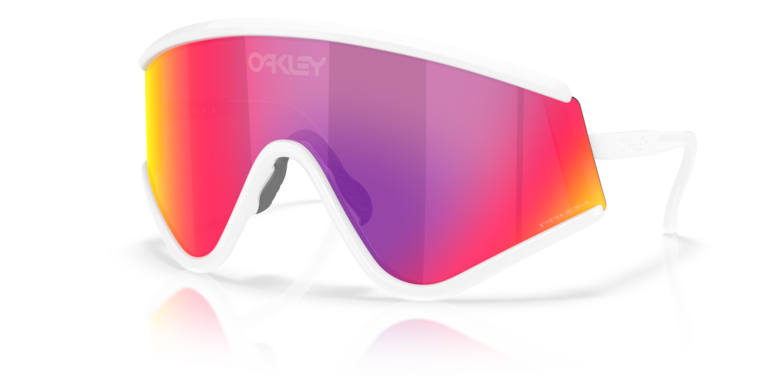 Oakley MUZM Eyeshade Sunglasses with White Frame and Prizm Road