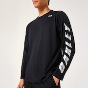 Slant Logo Print L/S Tee 12.0 - Blackout