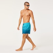 Sand Pixel Rc 16" Beachshort - Monogram Gradient Blue