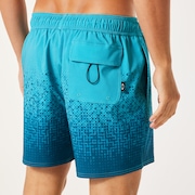 Sand Pixel Rc 16" Beachshort - Monogram Gradient Blue