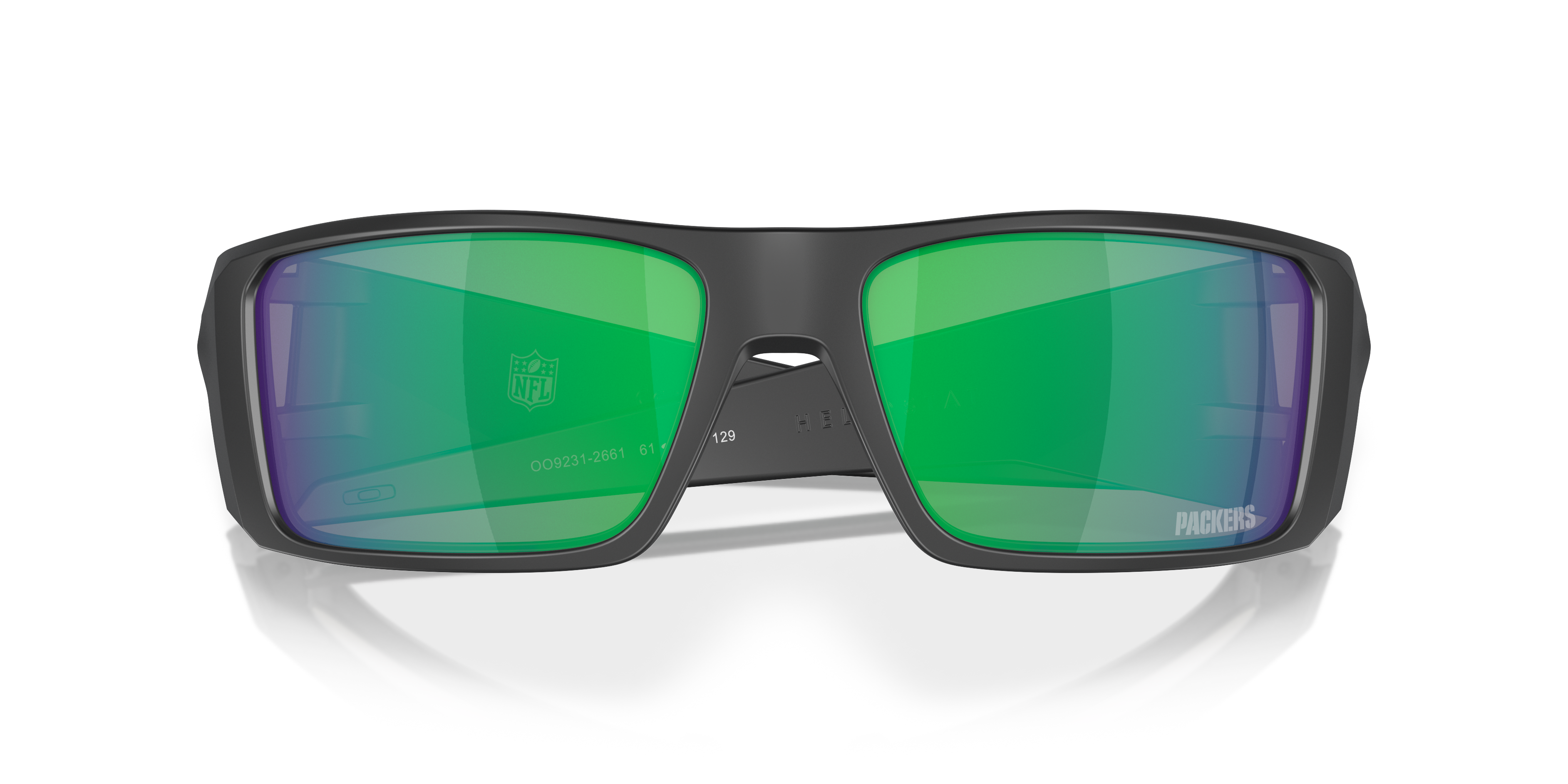 Green Bay Packers Heliostat Prizm Jade Lenses, Matte Black Frame