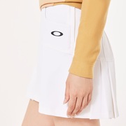 Elevate Thin Line Pleats Skirt - White