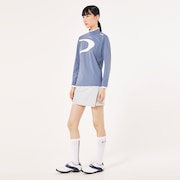 Elevate LS Elipse Mock Shirt - Blue Mirage
