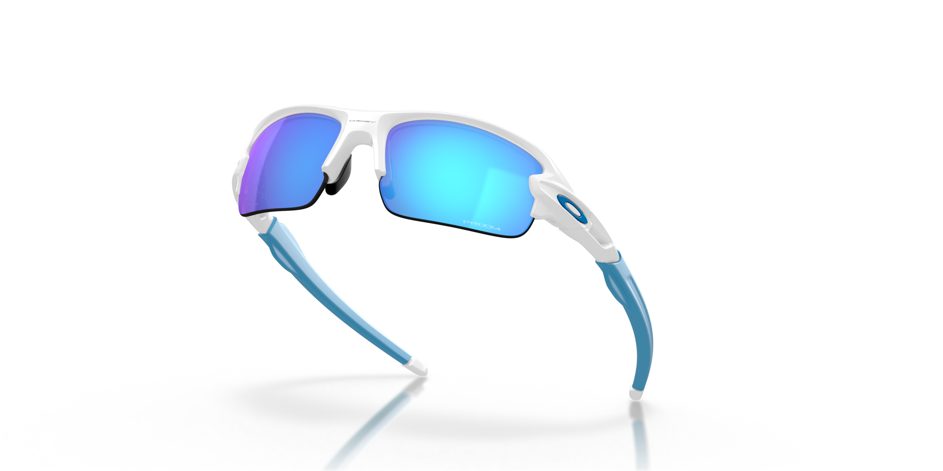 Flak® XXS (Youth Fit) Prizm Sapphire Lenses, Polished White