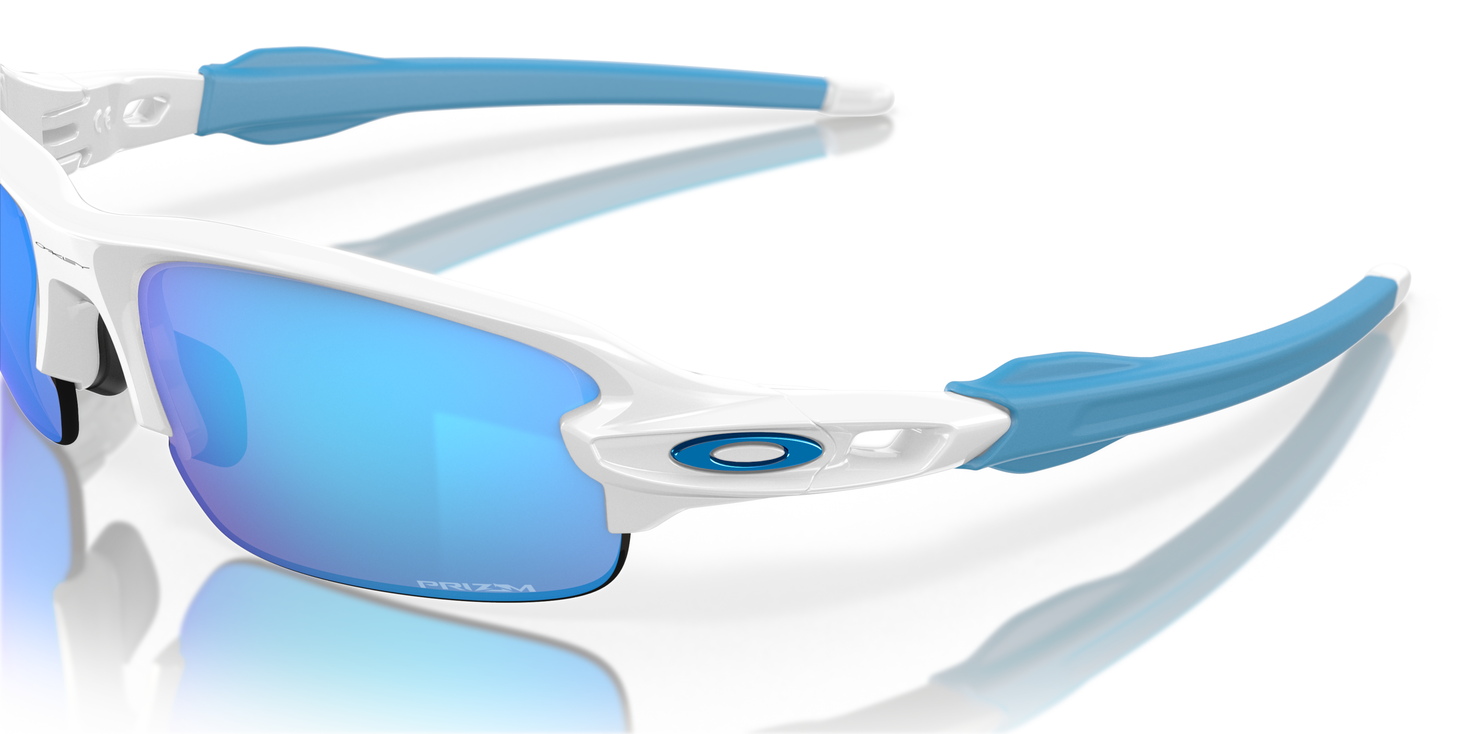 Oakley Flak XXS ポリッシュホワイト Flak® XXS (Youth Fit) Prizm Sapphire Lenses, Polished White