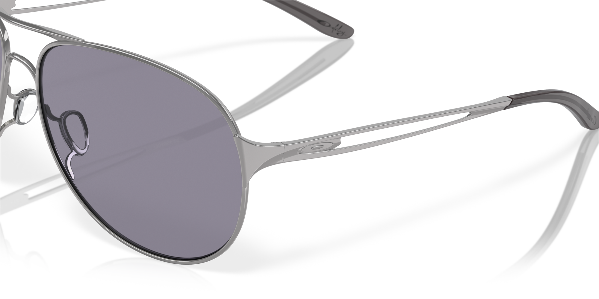 Caveat™ Grey Lenses, Polished Chrome Frame Sunglasses Oakley® US