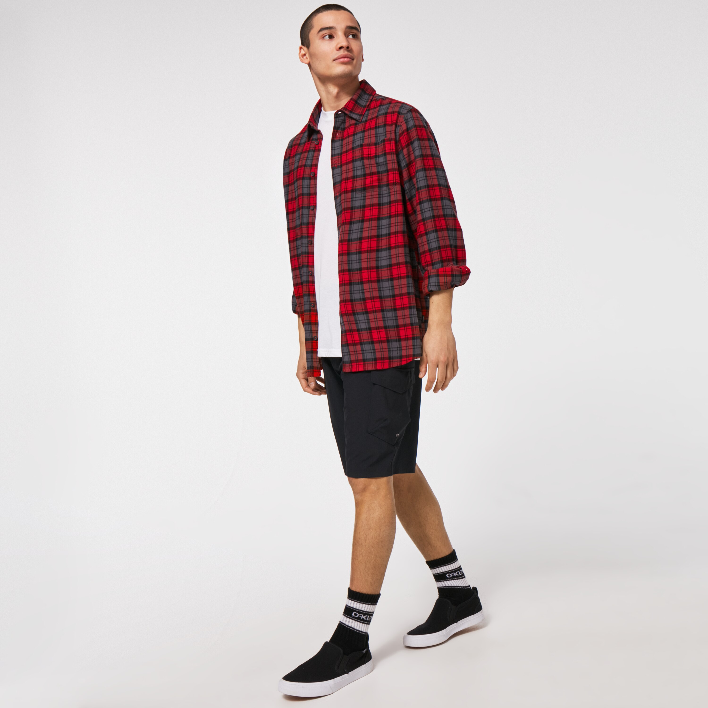 Oakley LS Check Shirt - Black/Red/Gray Check | Oakley® US